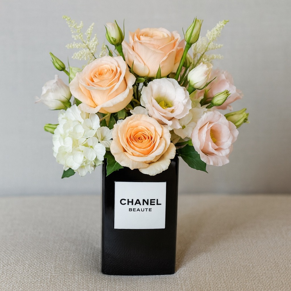 Chanel Beauty Black Ceramic Vase/Brush Holder/ Pen Holder